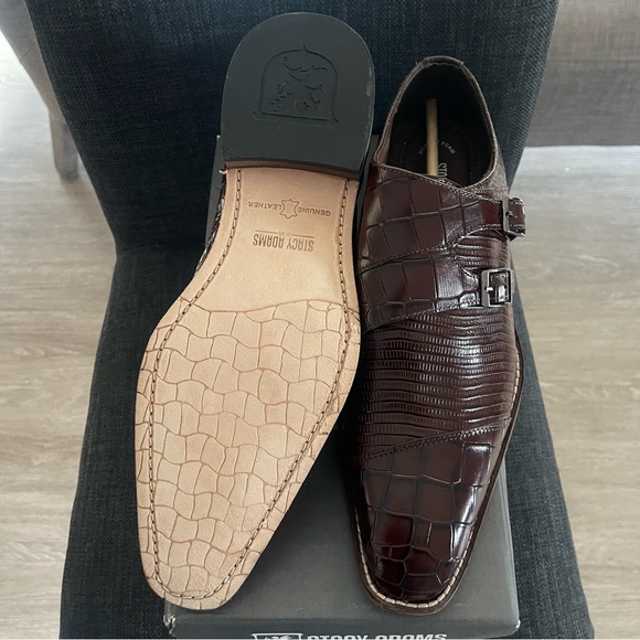 Stacy Adams Toscano Monkstrap Dress Shoe Size 10.5 - Picture 2 of 5